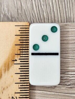 Blank 3 Replacement Domino Large Dot Shiny Color 1½ X ¾ X ¼ Dominoes